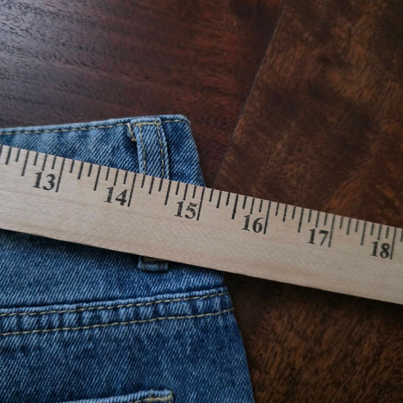 Women's SHEIN Distressed Wide Leg Jeans Blue US L (8/10) - Picture 6 of 10